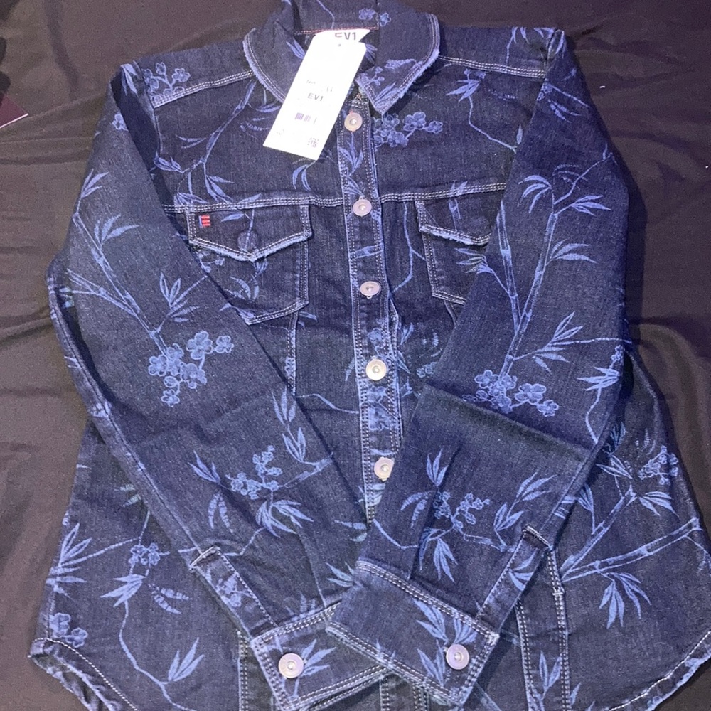 EV1 Military Floral shirt jacket Size Small